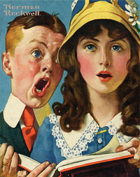 Pause de 10 minutes - Boy & Girl Singing (Garcon & Fille Chantant), Norman Rockwell (100pcs)