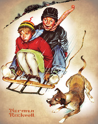 Break de 10 minutes - Young Love Sledding (Jeunes Amoureux de la Luge), Norman Rockwell (100pcs)