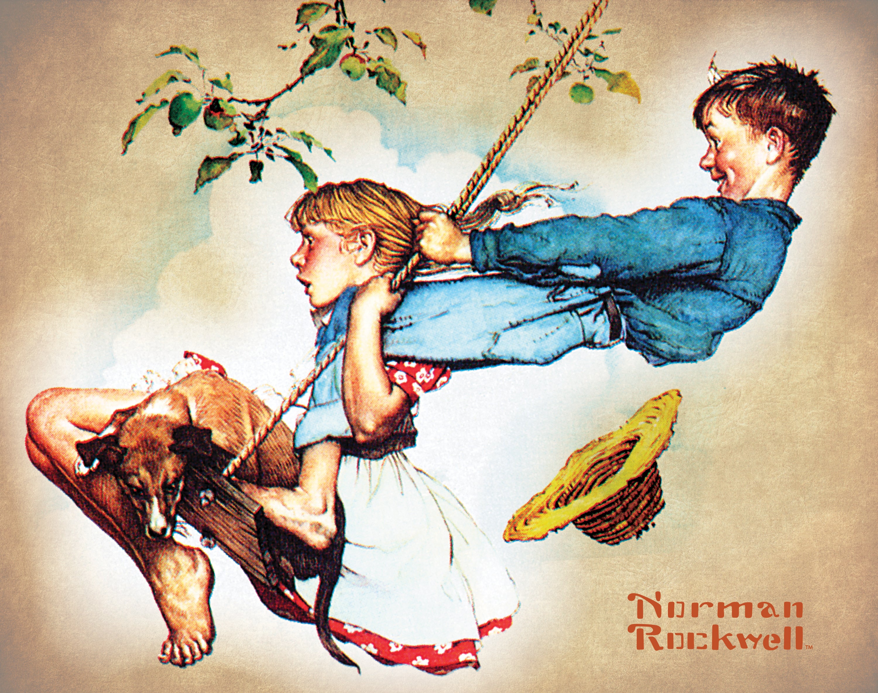 10-minute Break - Young Love Swinging (Jeune amour se balancant), Norman Rockwell (100pcs)