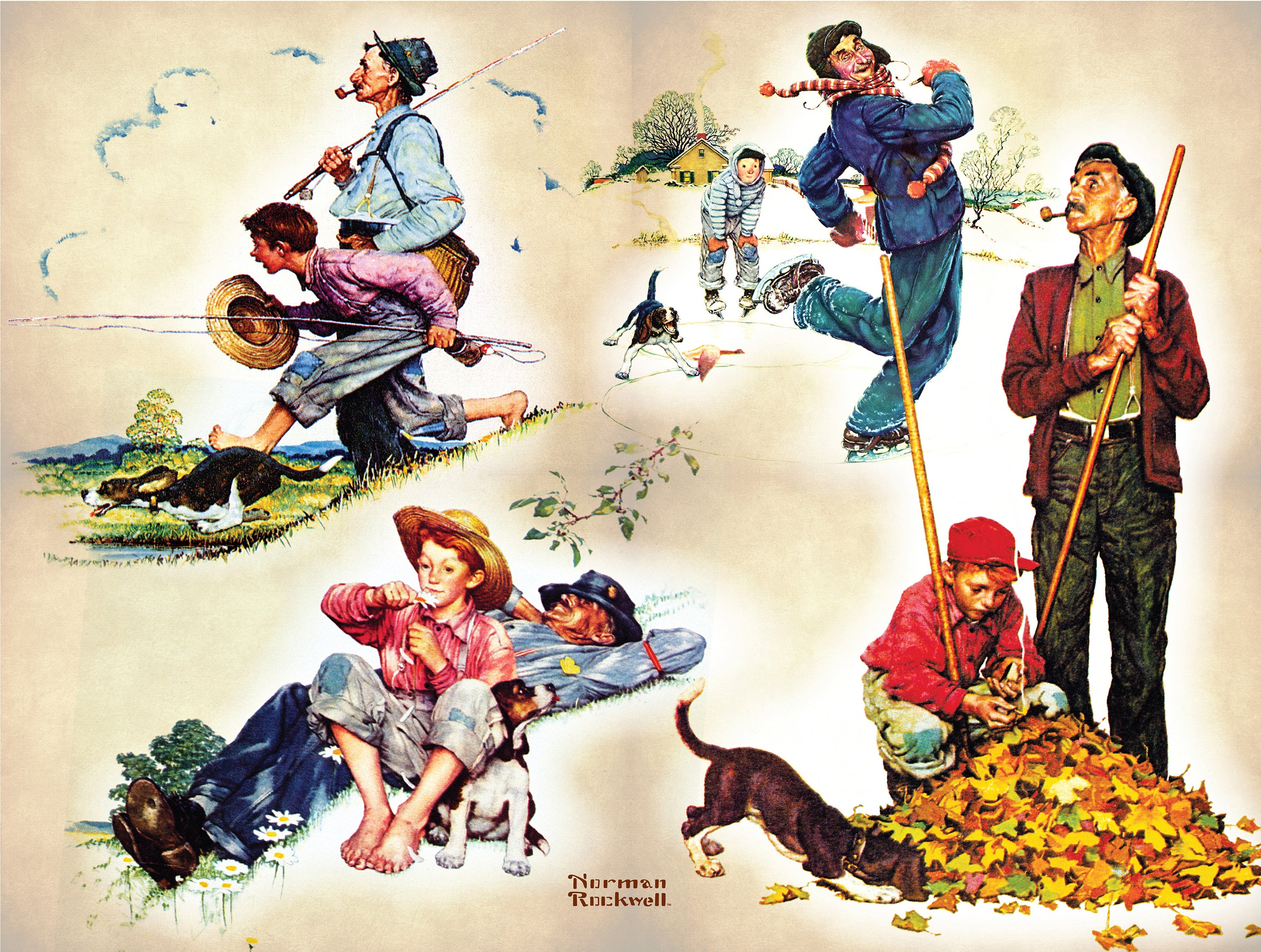 Grandpa and Me, Norman Rockwell (550pcs)