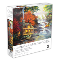 Camping Collection - Raccoons, Cabin and Waterfall (550pcs)