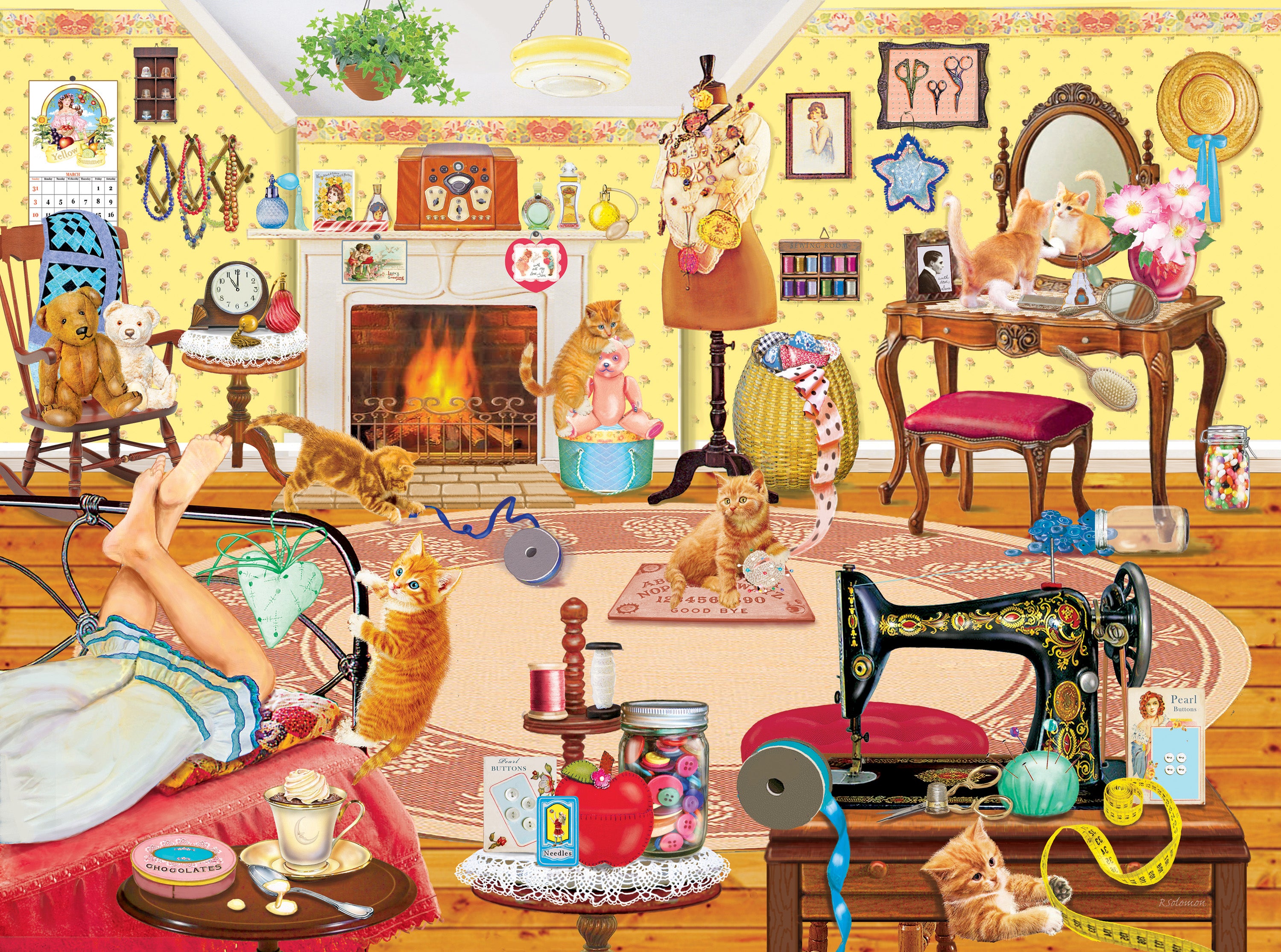Kittens Visit Betsy's Room, Rosiland Solomon (1000pcs)