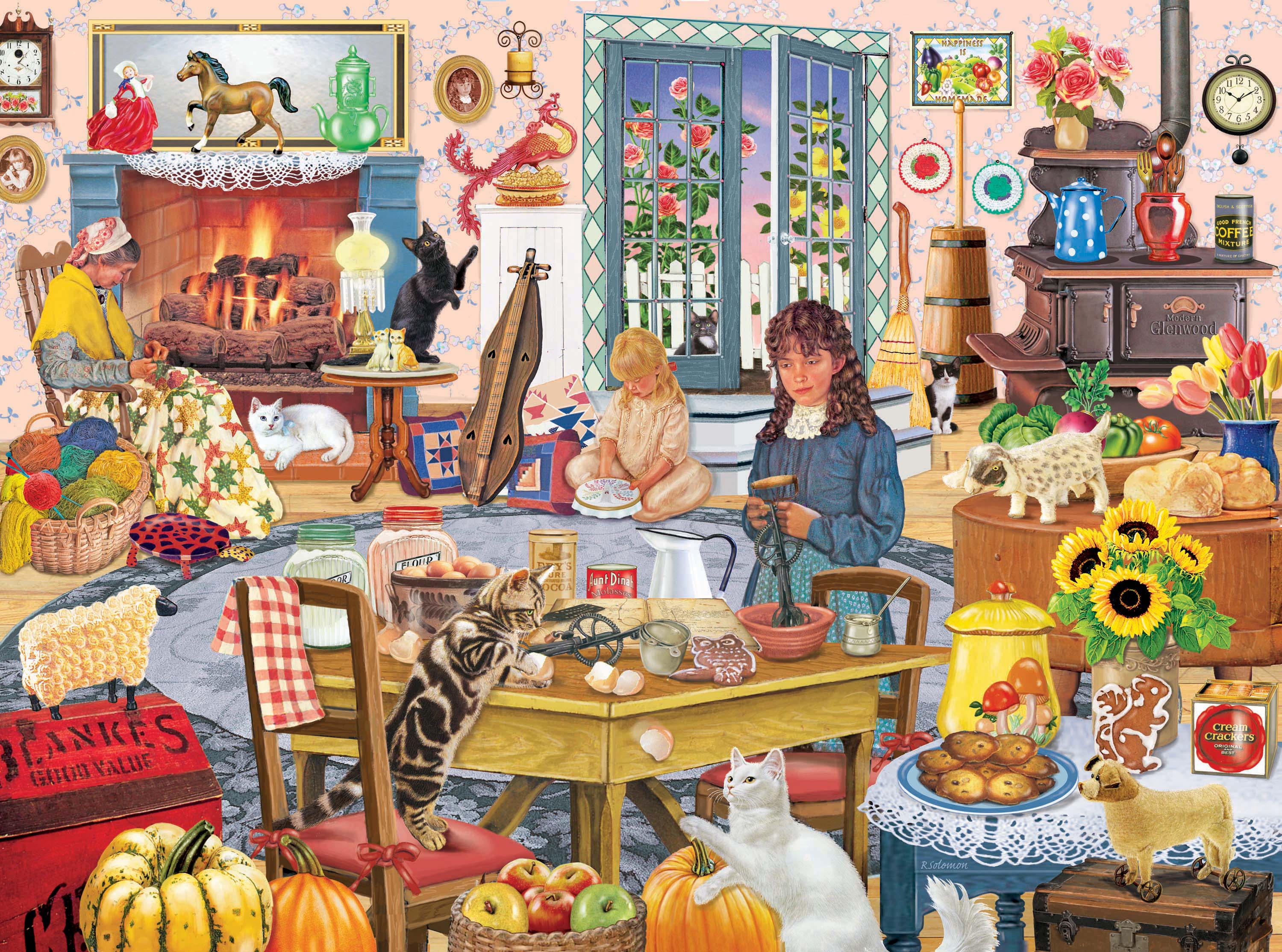 PFG séjournant chez grand-mère, Rosiland Salomon (1000pcs) (utilisation / utilisée - puzzles pour de bon)