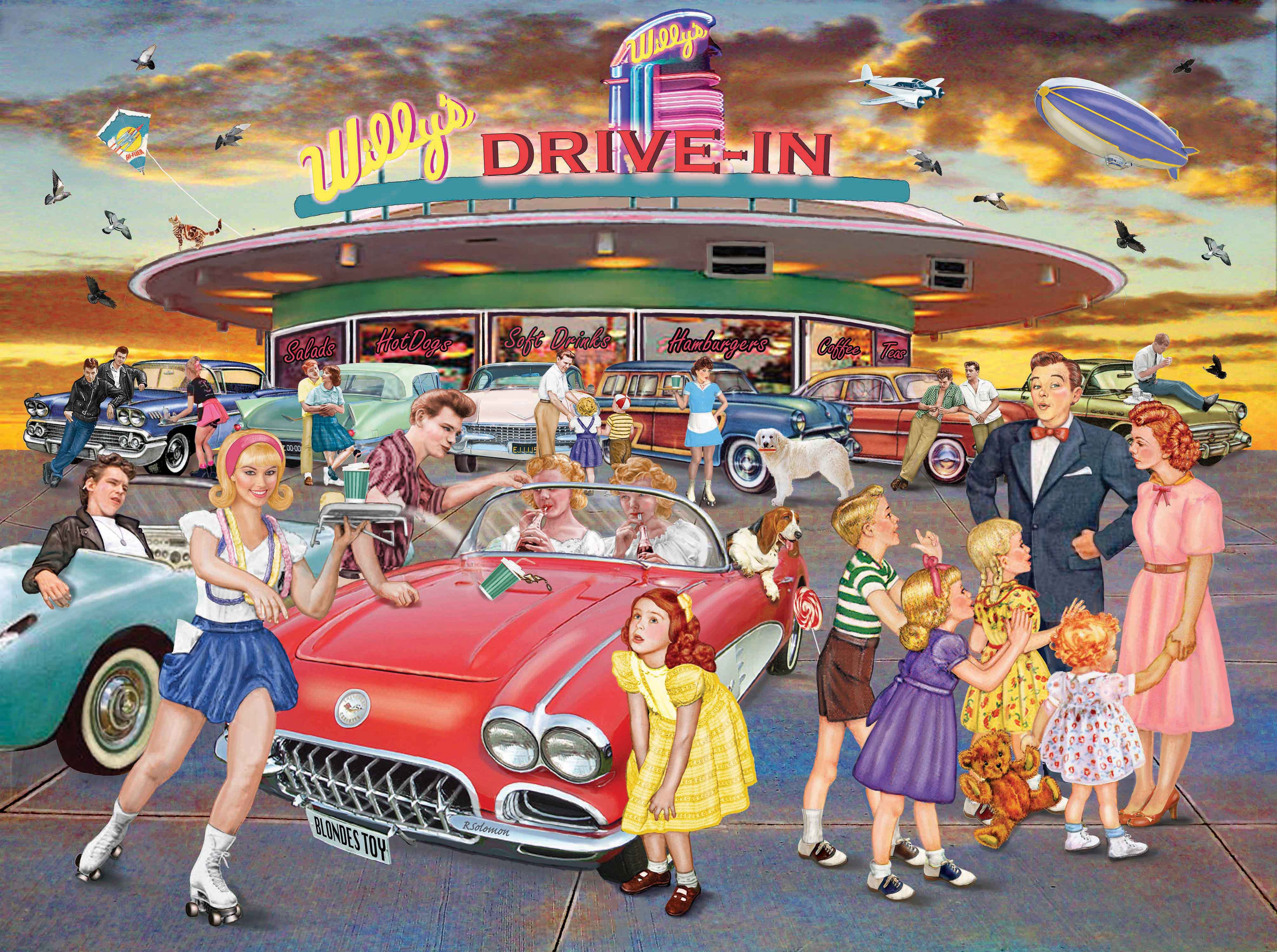 Willys Drive-in à Sunset, Rosiland Salomon (1000pcs)
