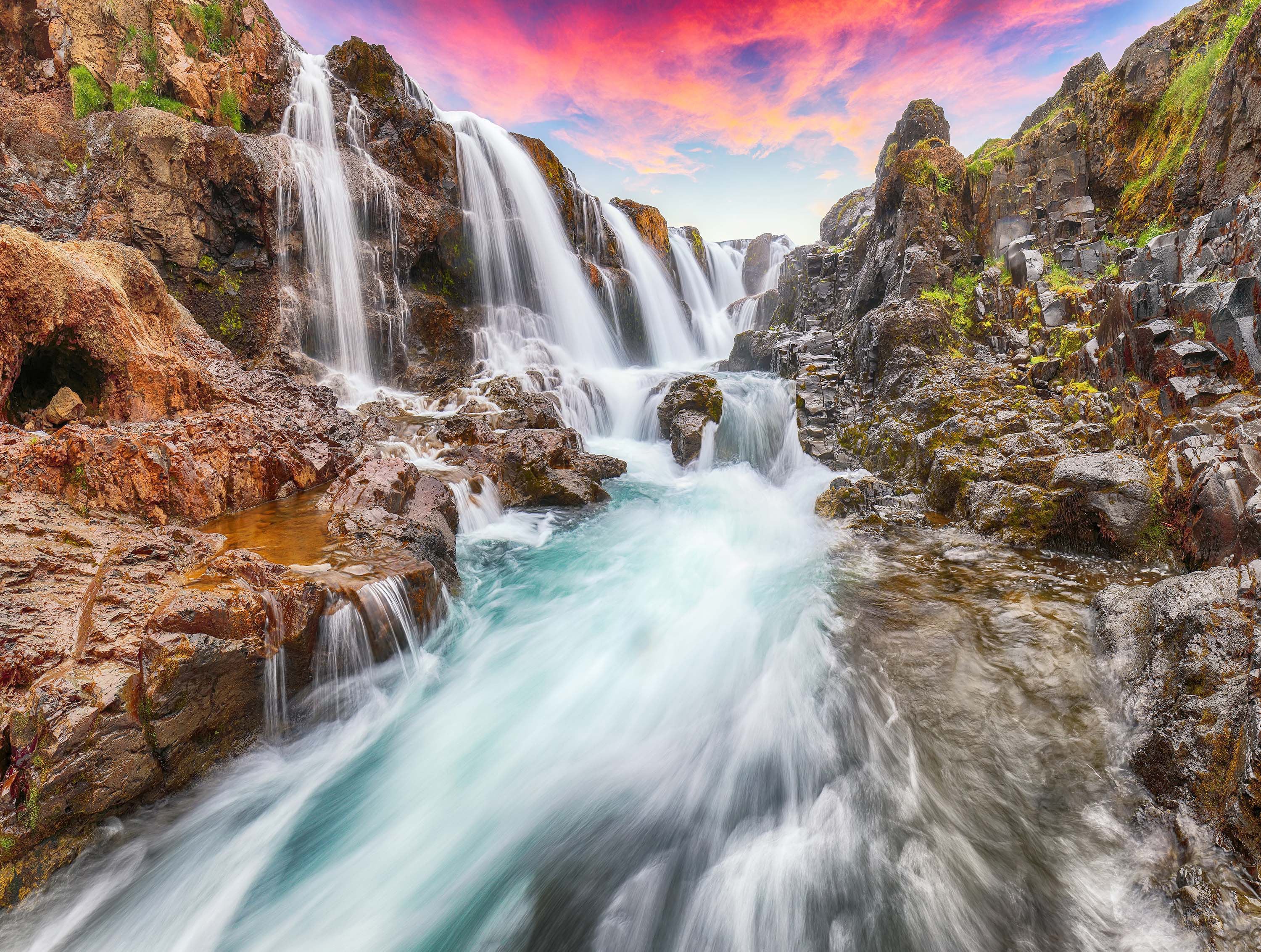 Postcard Collection - Kolufossar Waterfall, Iceland (550pcs)
