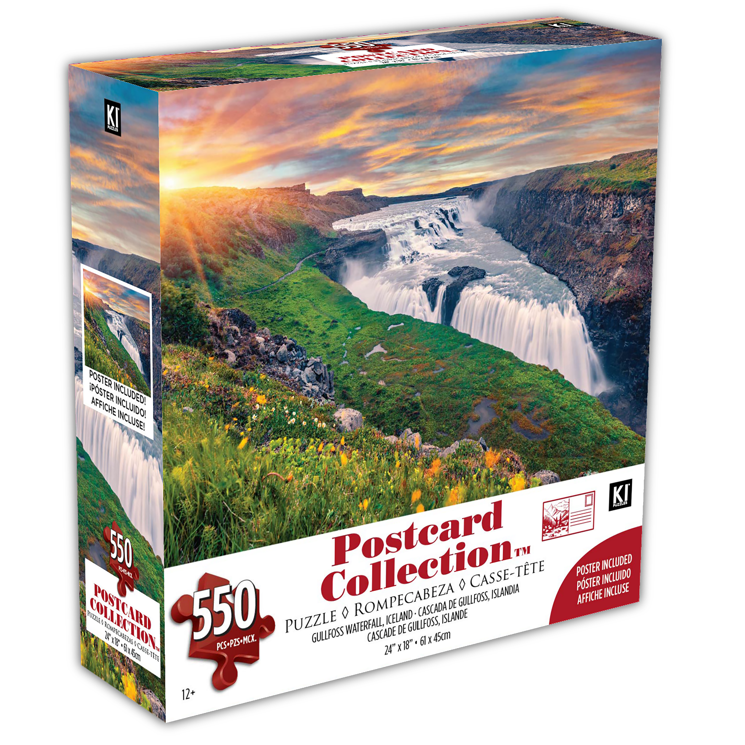 Collection de cartes postales - Waterfall Gullfoss, Islande (550pcs)