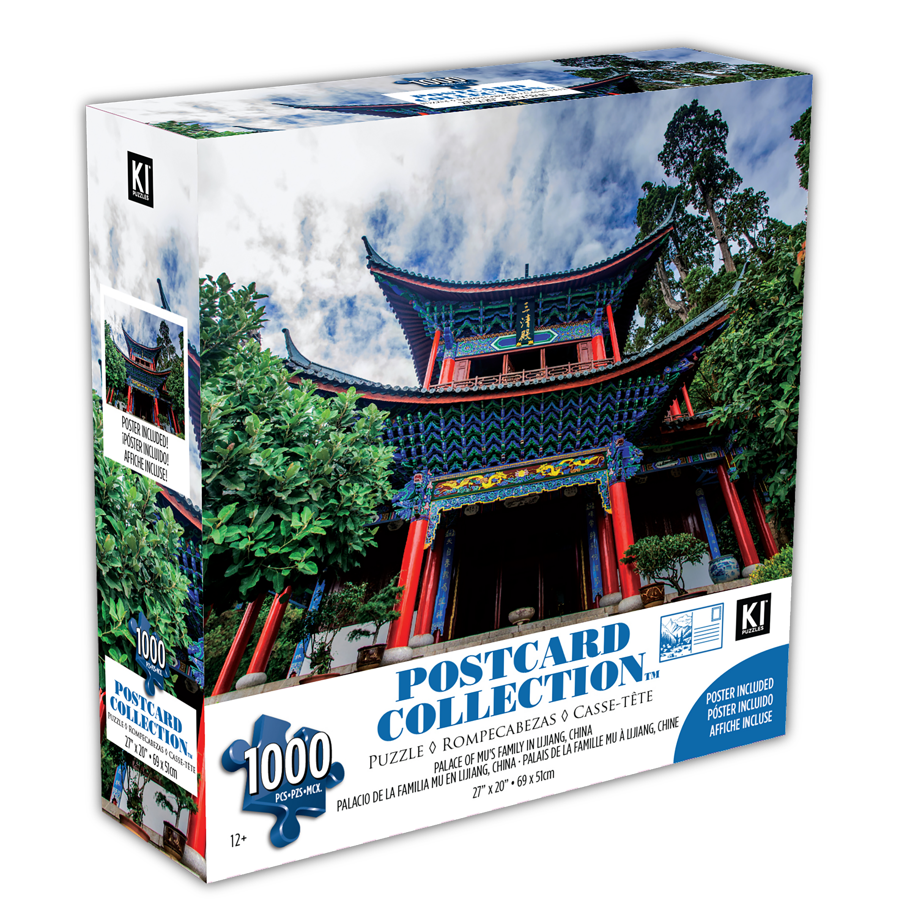 Collection de cartes postales - Palais de la famille de Mu à Lijiang, Chine (1000pcs)