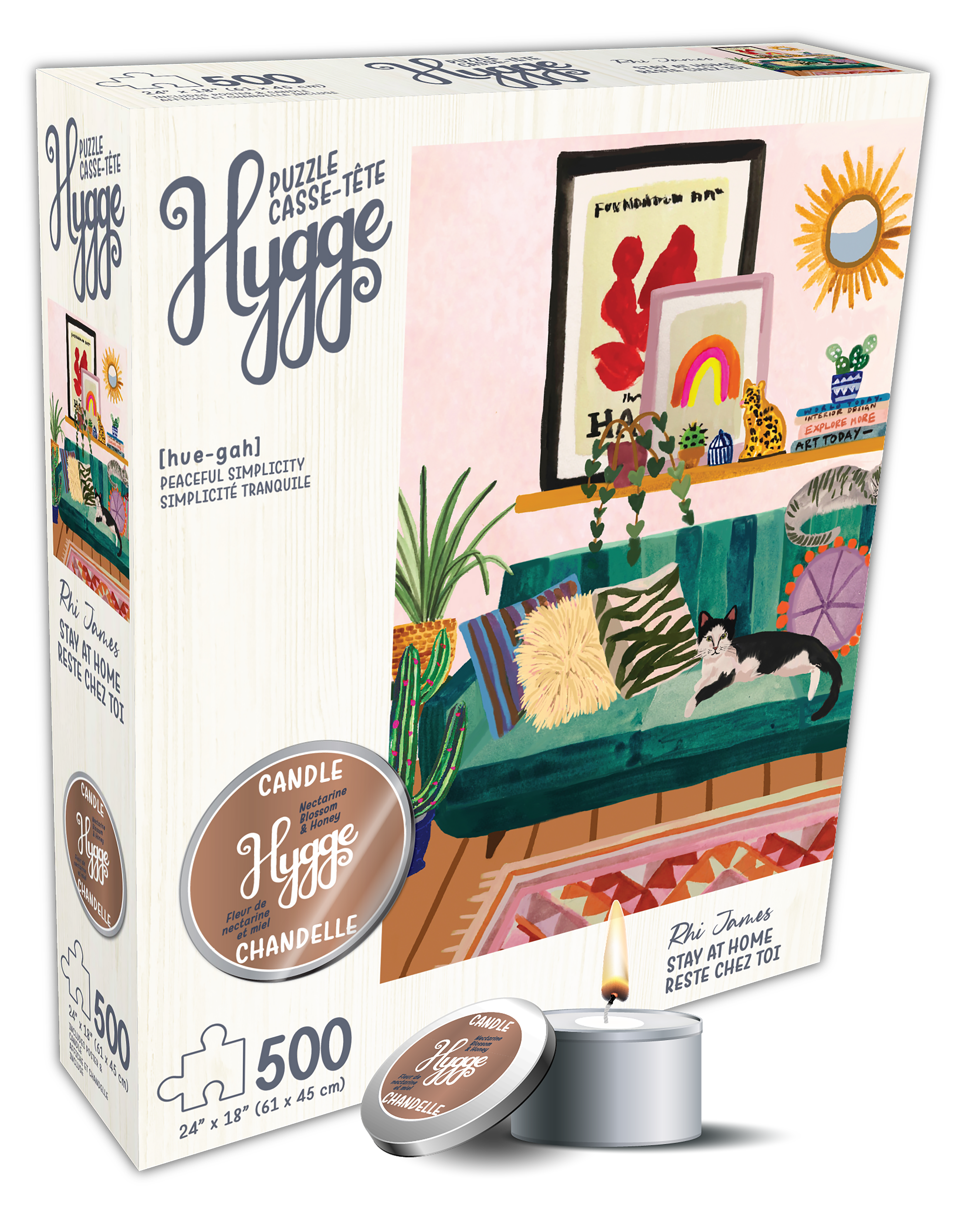 Hygge - Restez à la maison, Rhi James (bougie bonus) (500pcs)