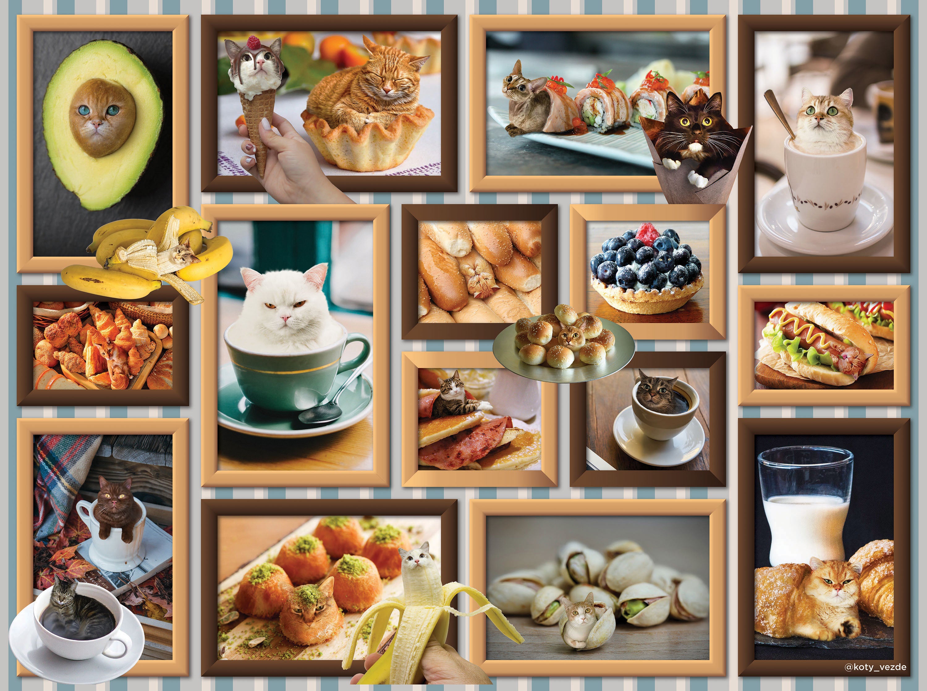 Les chats sont partout - les chats gastronomiques (1000pcs)