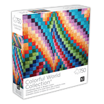 Monde coloré - courtepointe fait à la main dans des couleurs vives (750pcs)