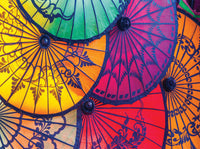 Monde coloré - parapluies en papier à huile asiatique (750pcs)