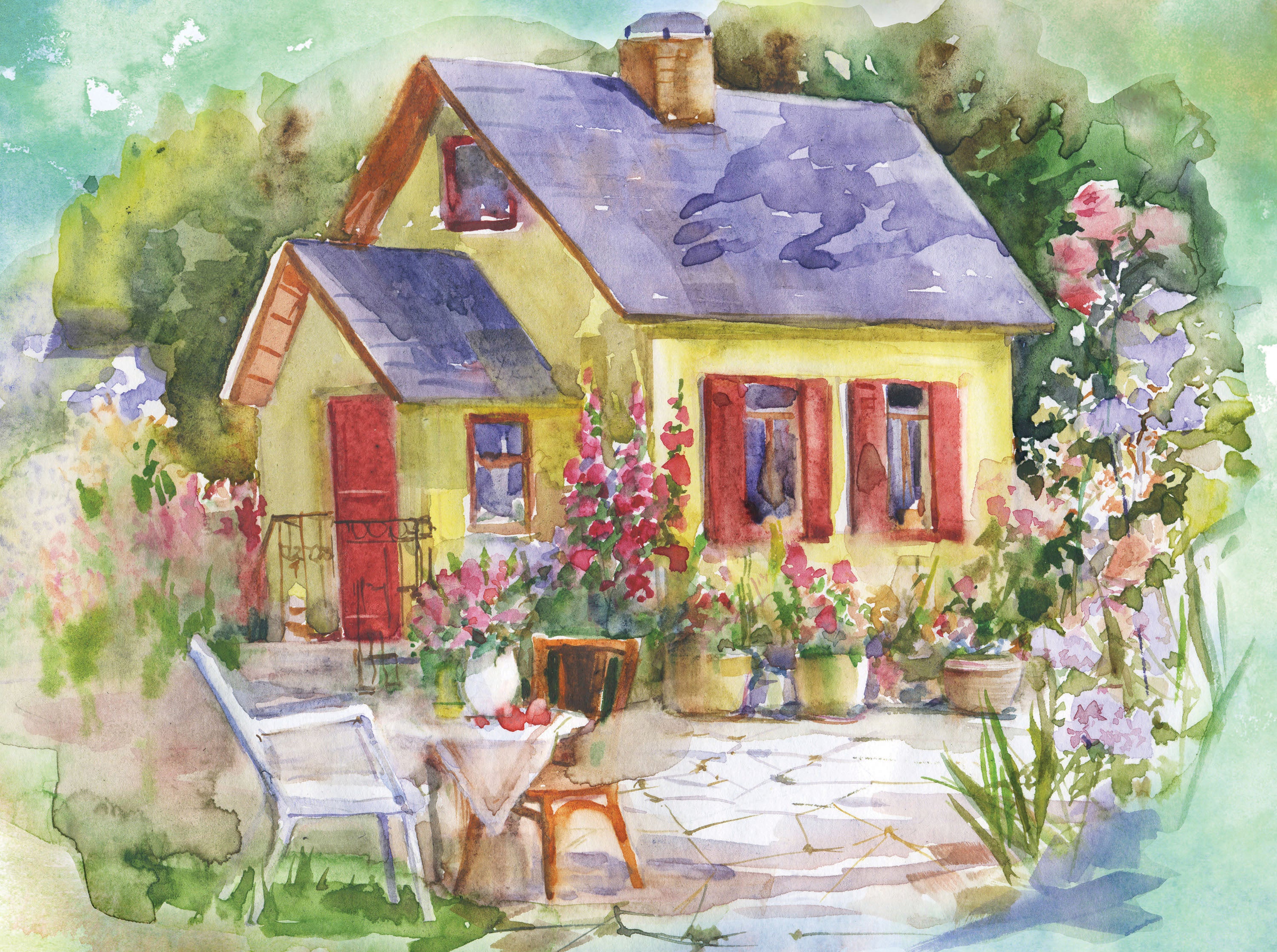 Watercolor Cottages - Summer Dream (1000pcs)