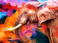 Safari vibrant - Éléphant (1000 pc)