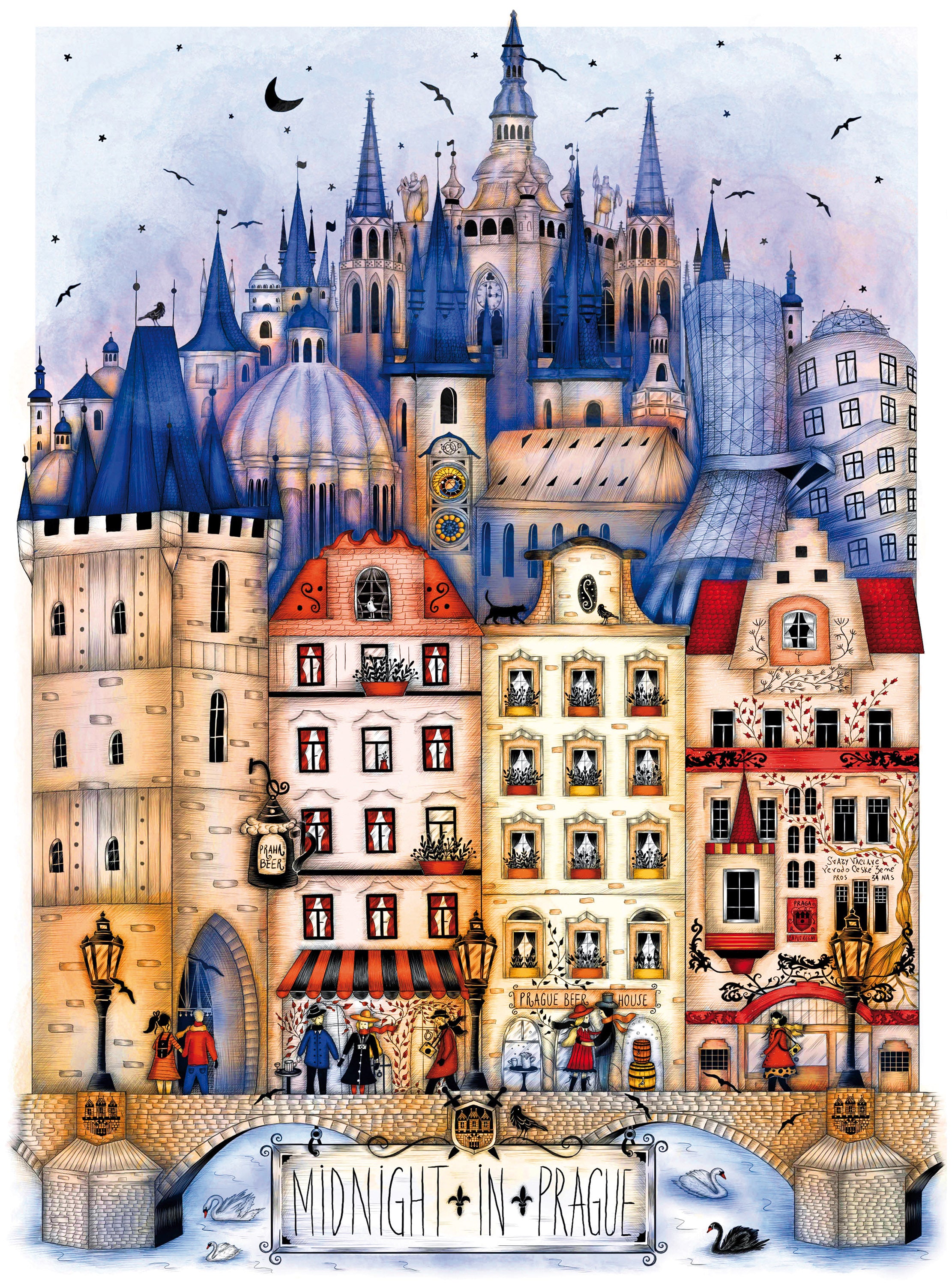 Cities à minuit - Prague, Madalina Tantareanu (1000pcs)