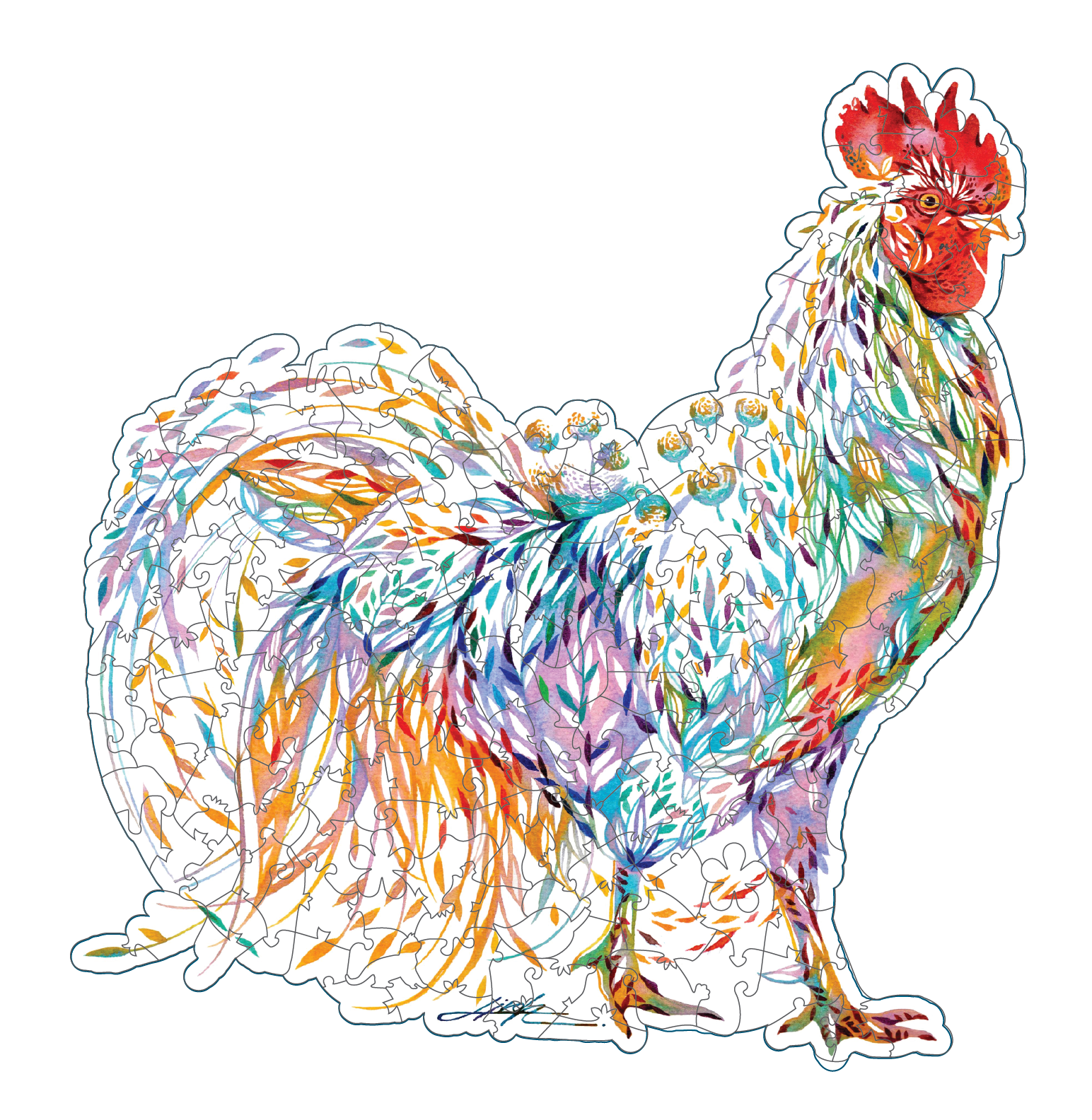 Rooster, Hiroki Takeda (150pcs) (Wooden)
