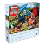 Rooster Hollow, Karen Burke (Puzzle & Tray Kit) (1000pcs)