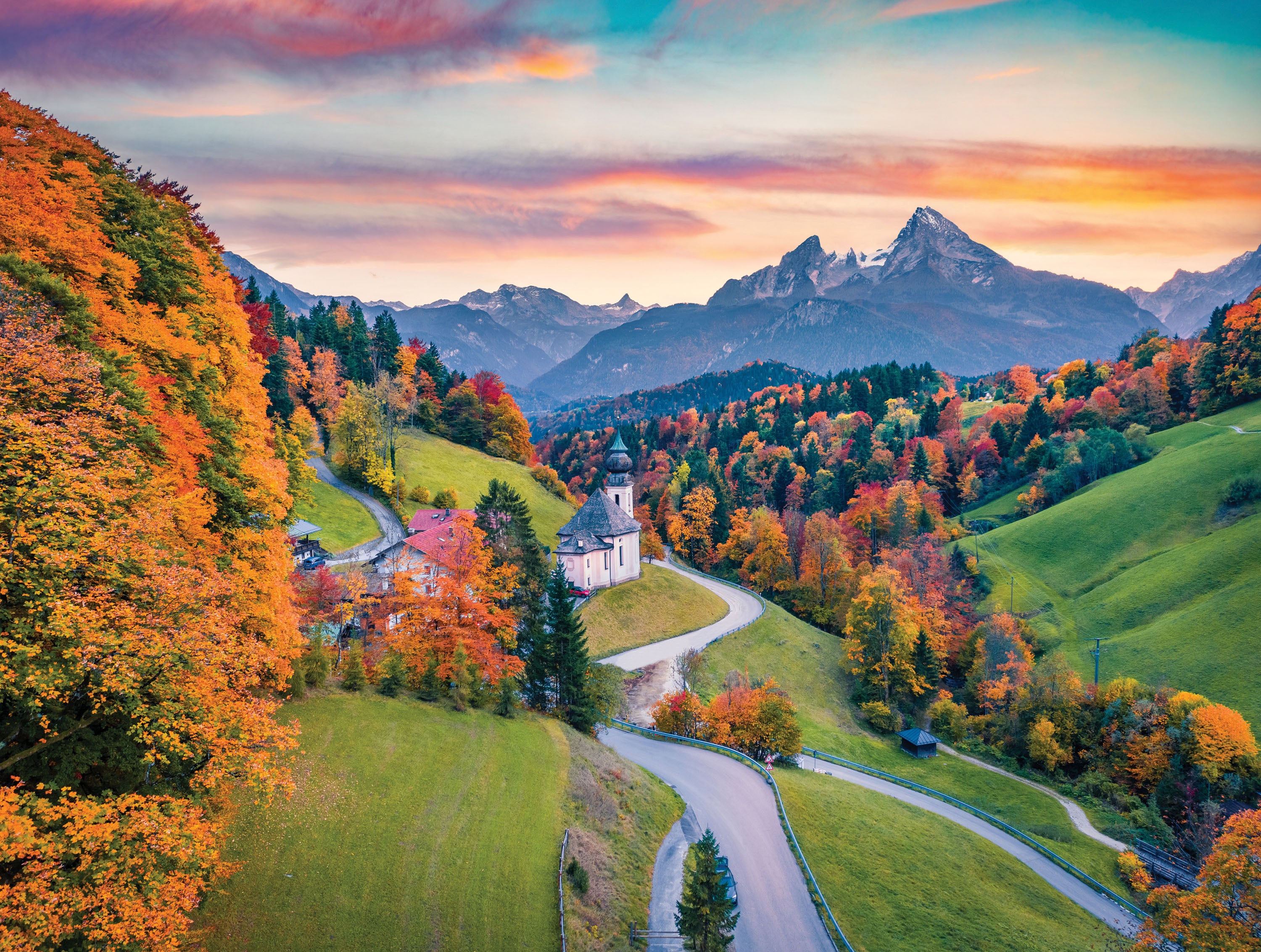 Bavarian Alps Autumn (Puzzle & Tray Kit) (550pcs)