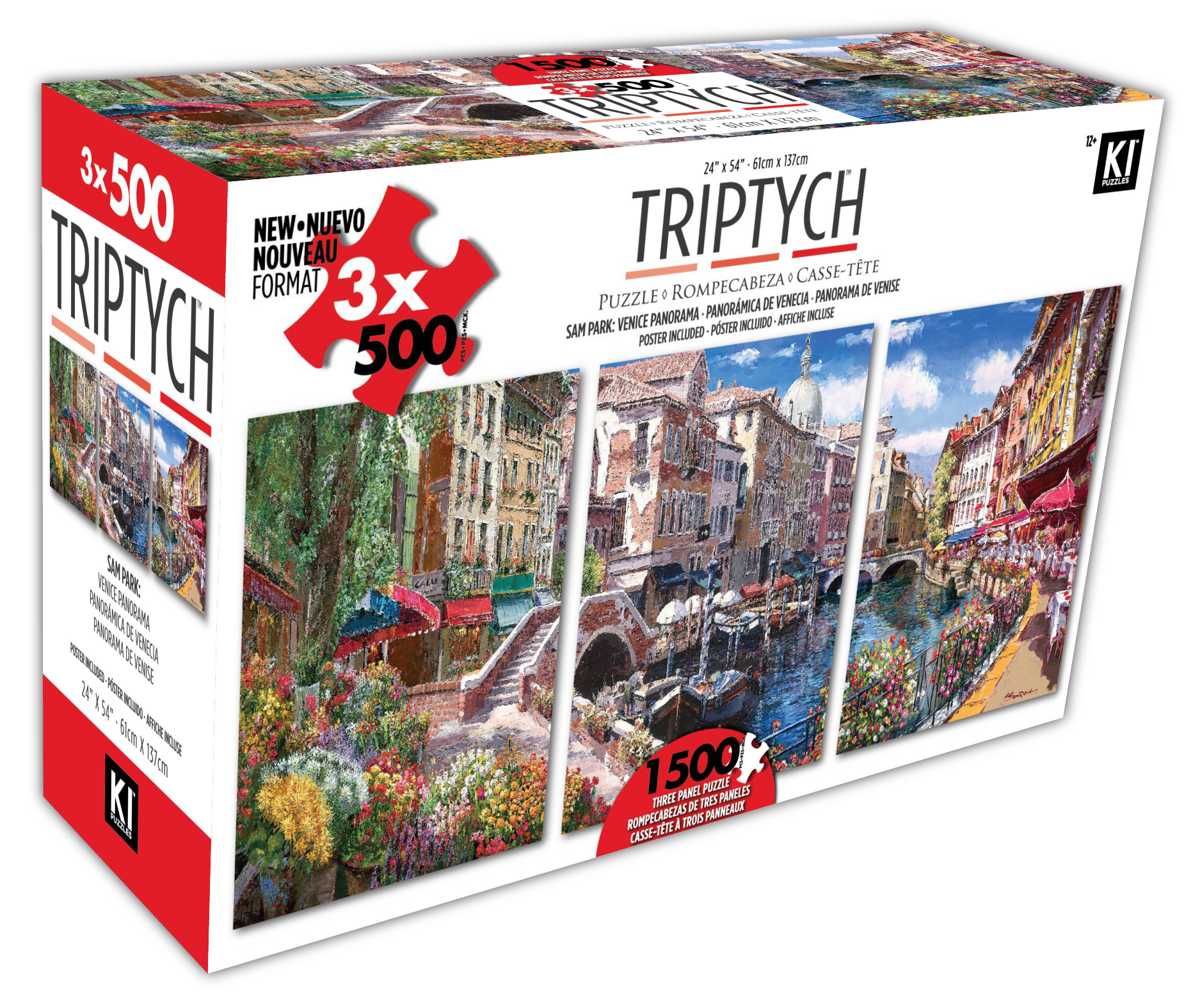 Venice Panorama, Sam Park (1500pcs) 3-in-1 Triptych Multipack