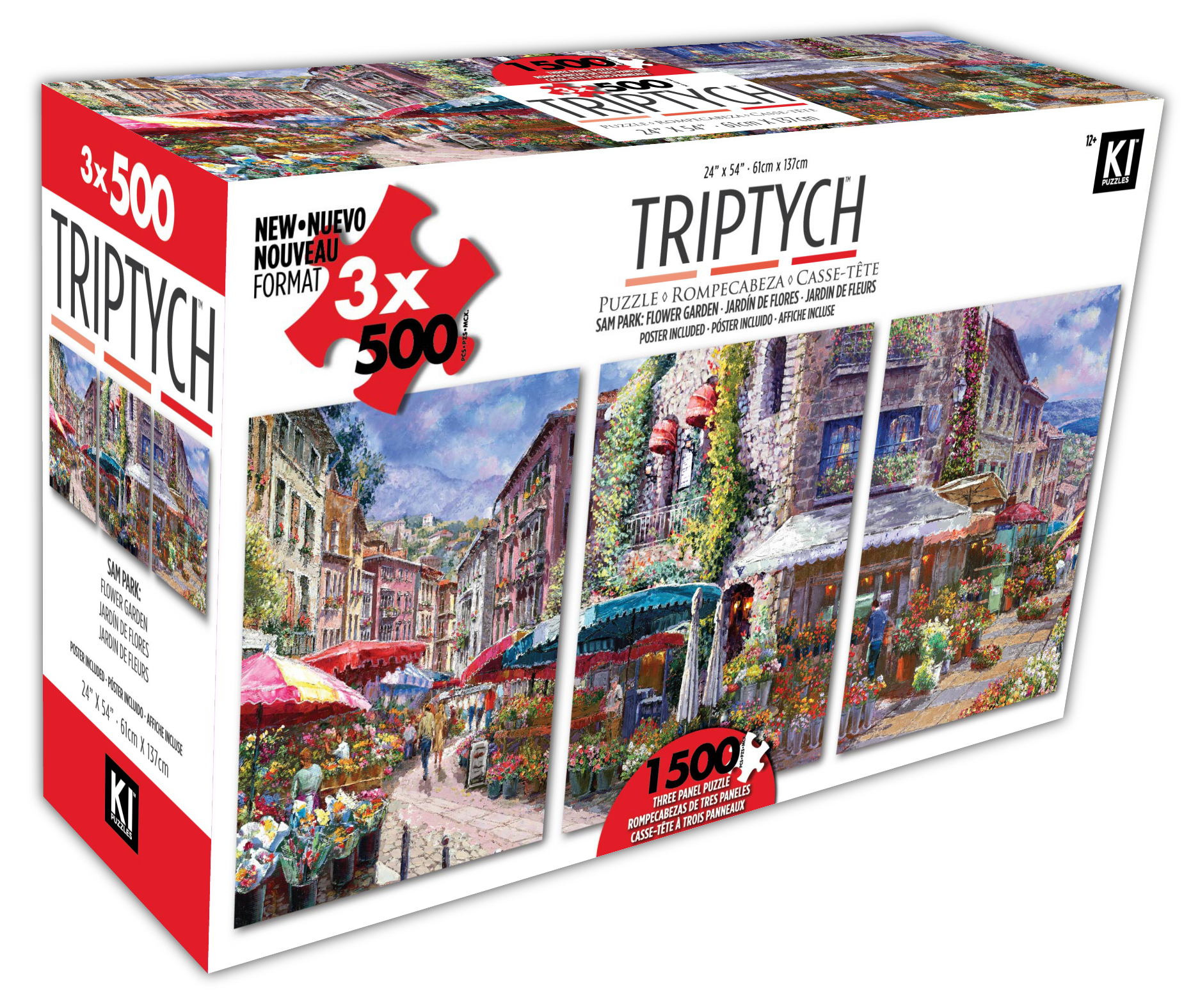 Jardin de Fleurs, Sam Park (1500pcs) 3-in-1 Triptych Multipack