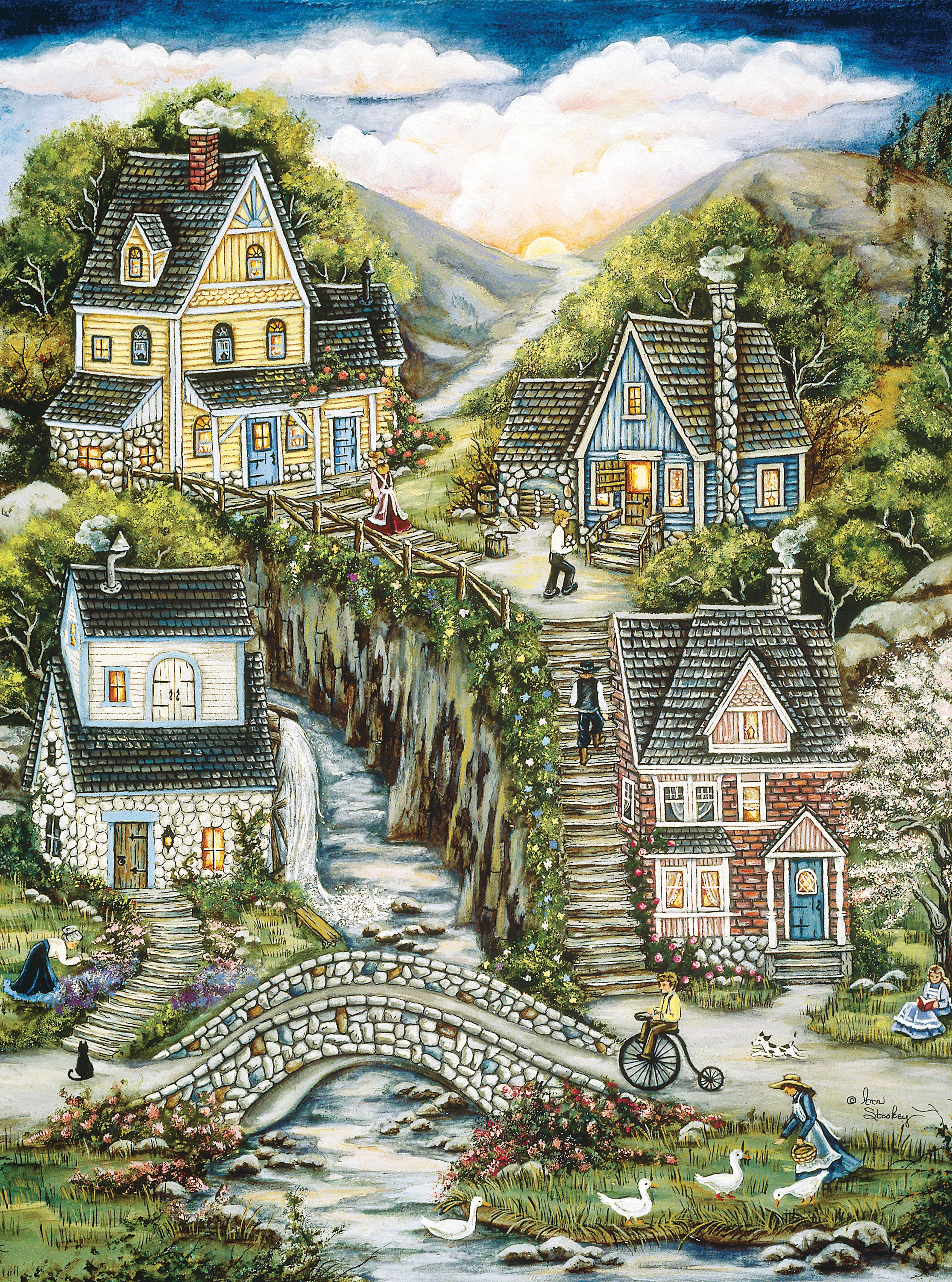 Dr. Puzzle - South Mountain Village, Ann Stookey (1000pcs)