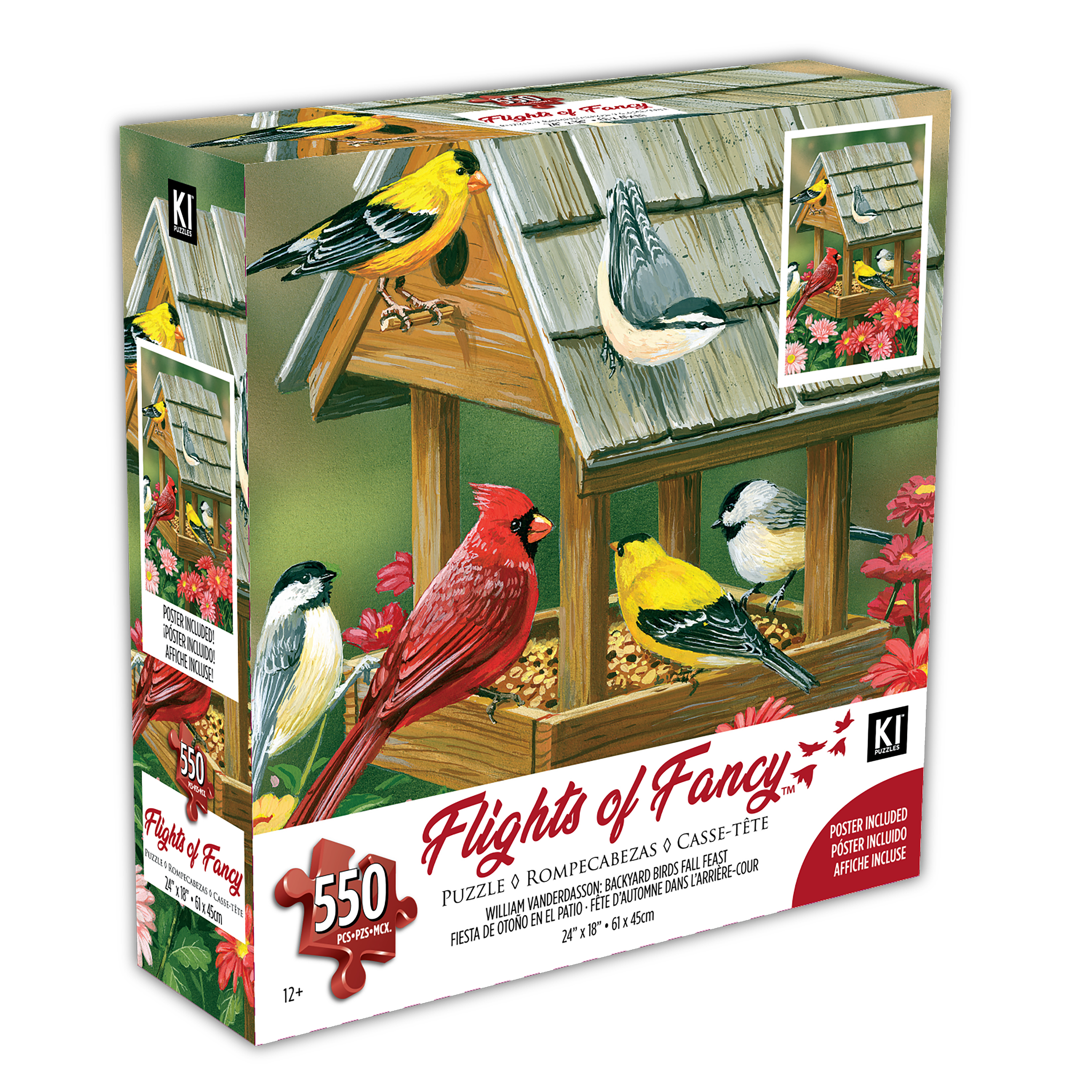 Flights of Fancy - Backyard Birds Fall Feast, William Vanderdassor (550pcs)