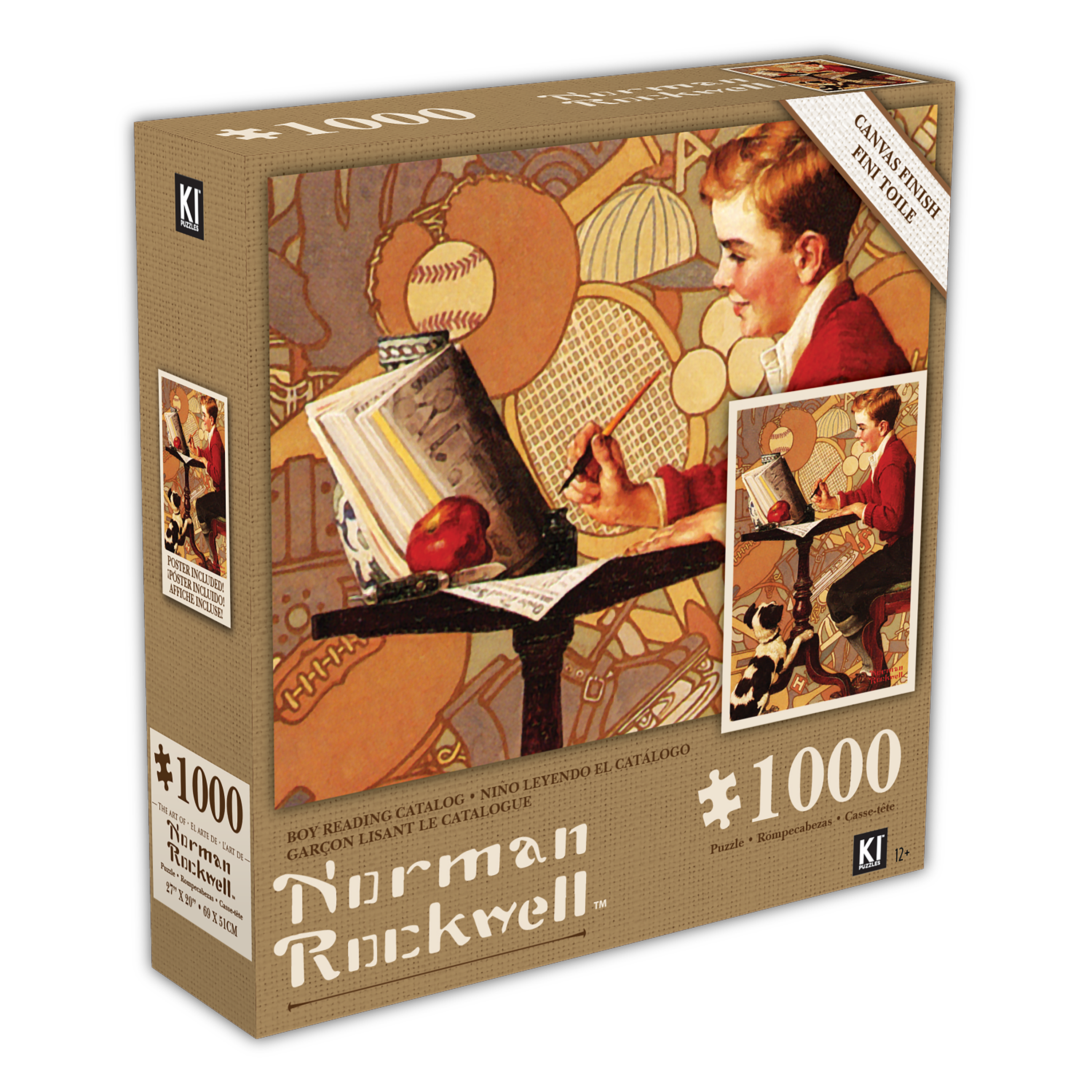 Boy Reading Catalog, Norman Rockwell (1000pcs)