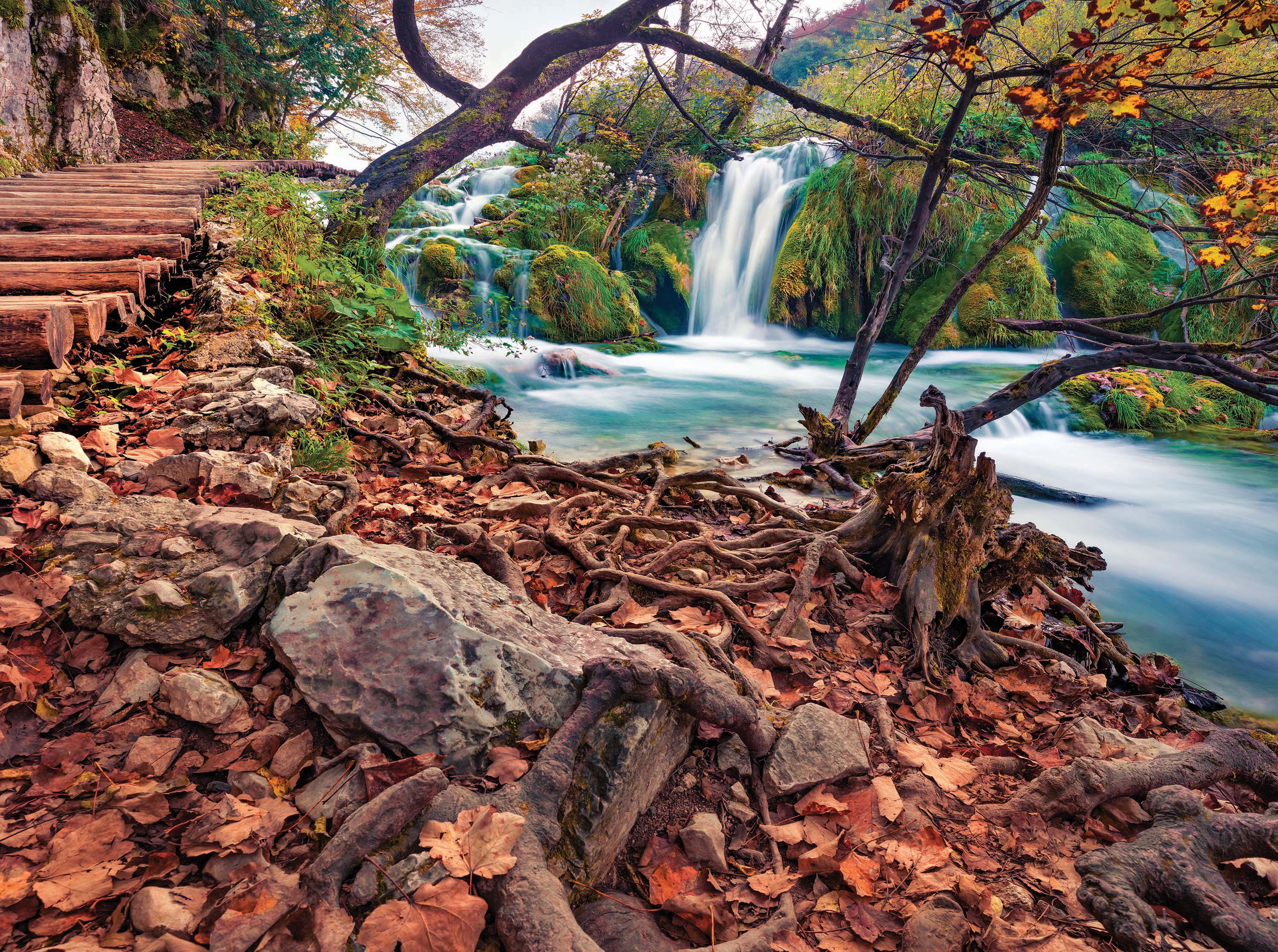Collection de cartes postales - Autumn exotique et cascade, Croatie (750pcs)