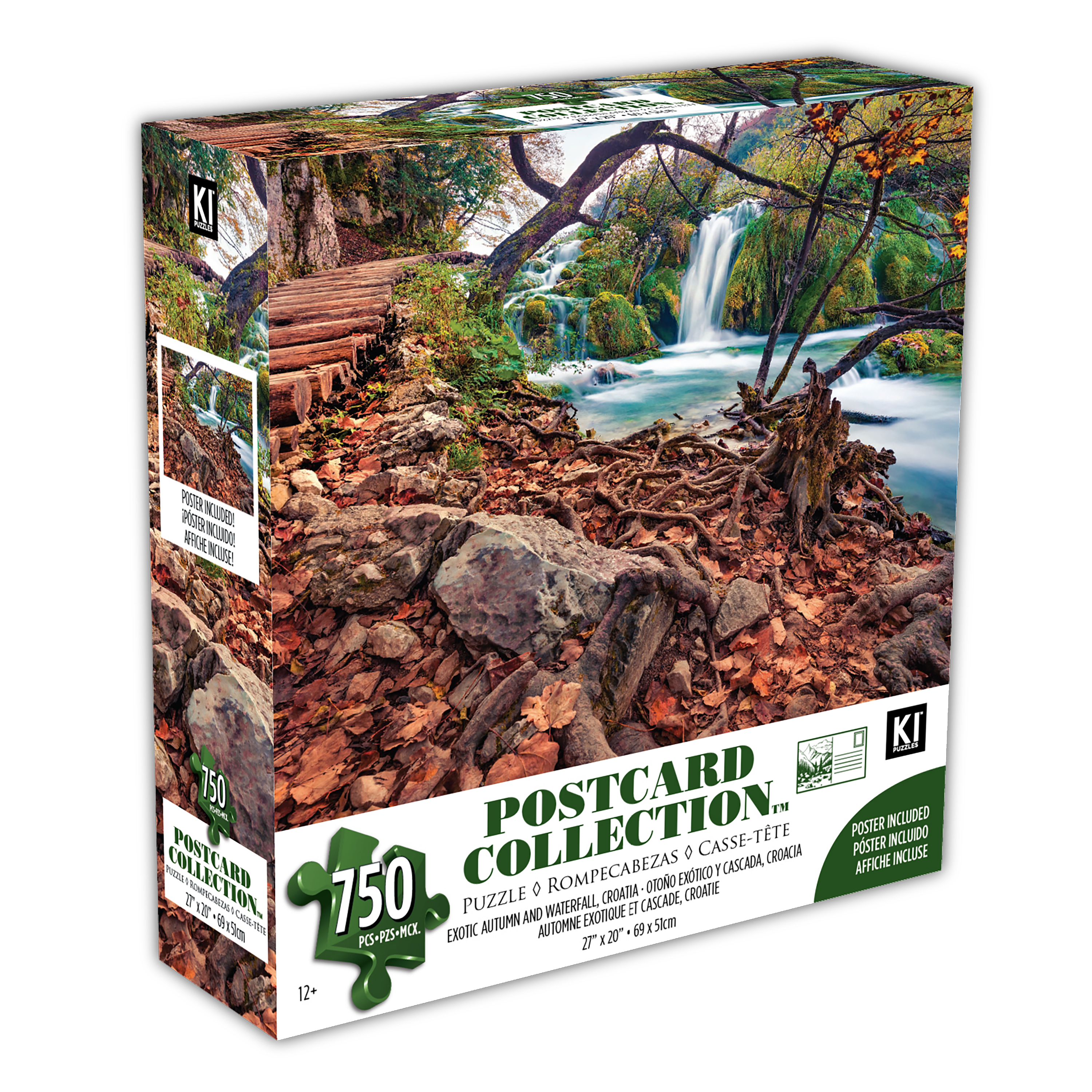 Collection de cartes postales - Autumn exotique et cascade, Croatie (750pcs)