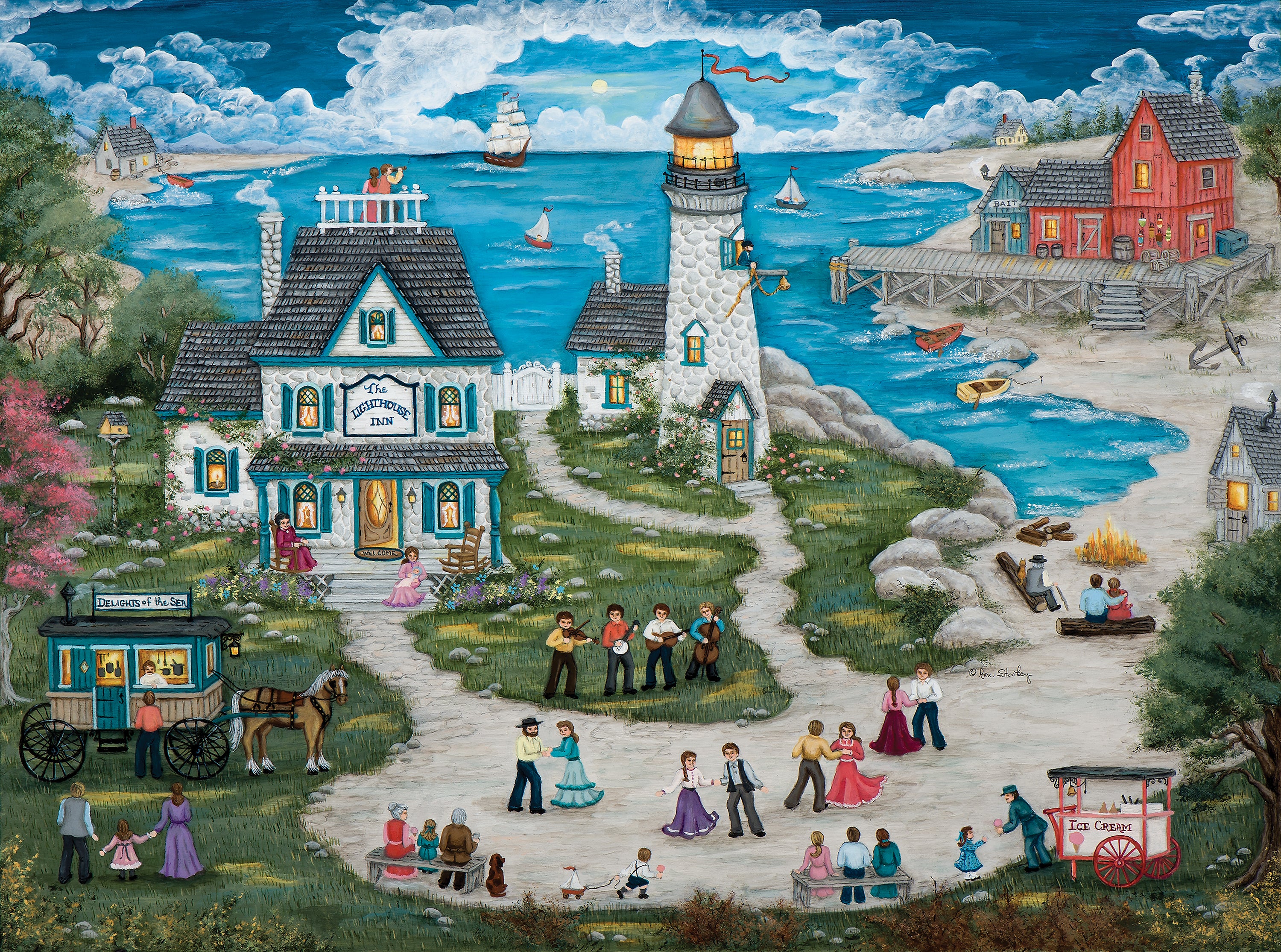 Country Collection - Party At The Lighthouse Inn, Ann Stookey (750pcs)
