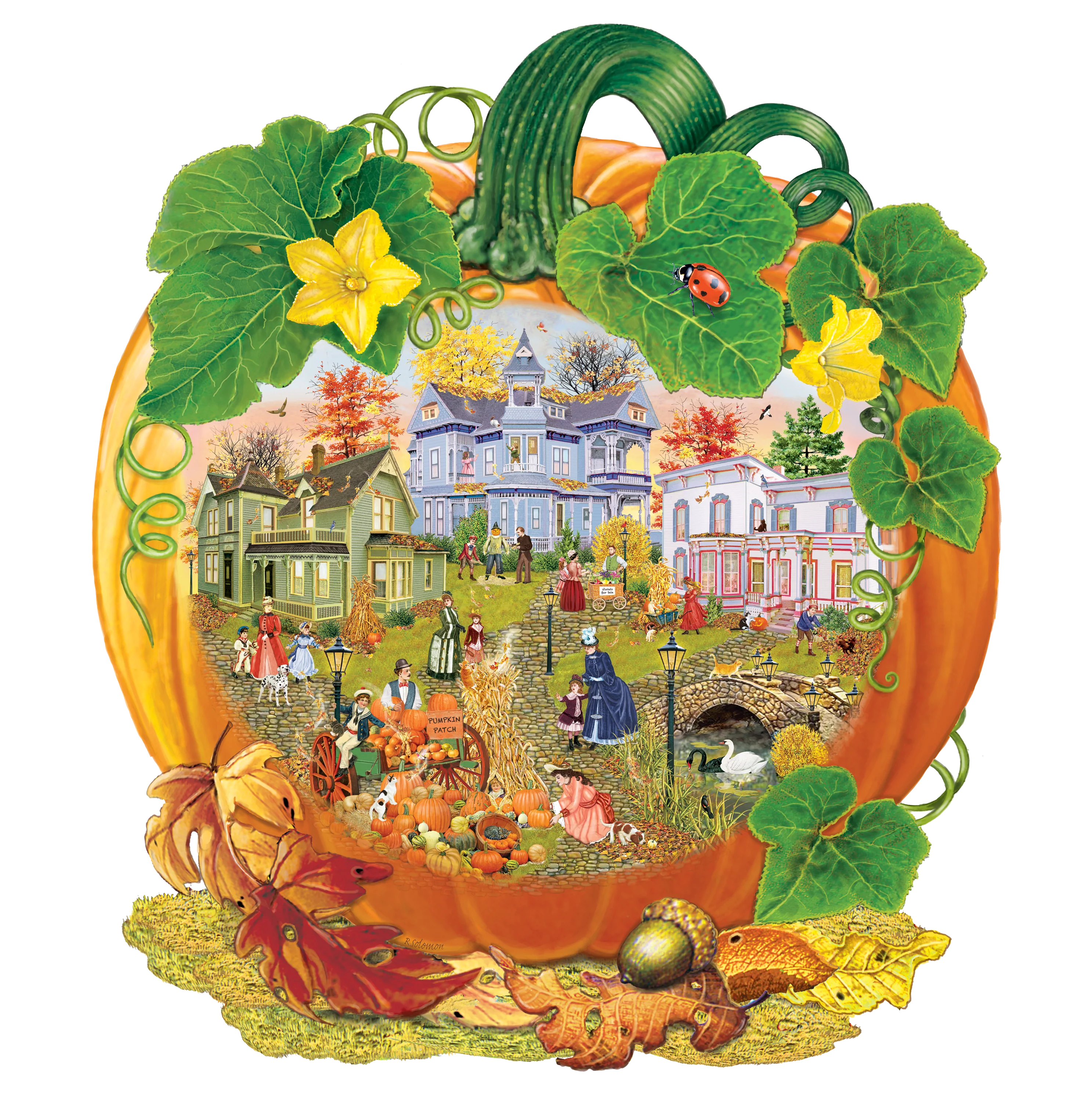DMG Victorian Pumpkin, Rosiland Solomon (SHAPED) (300pcs) (DAMAGED BOX)