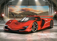 Concept-car dans le hangar