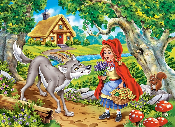 Petite capot d'équitation rouge, 70 pièces