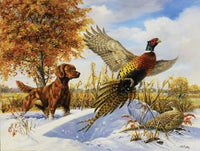 Irish Setter, Pheasant & Tree, Linda Picken (550pcs)