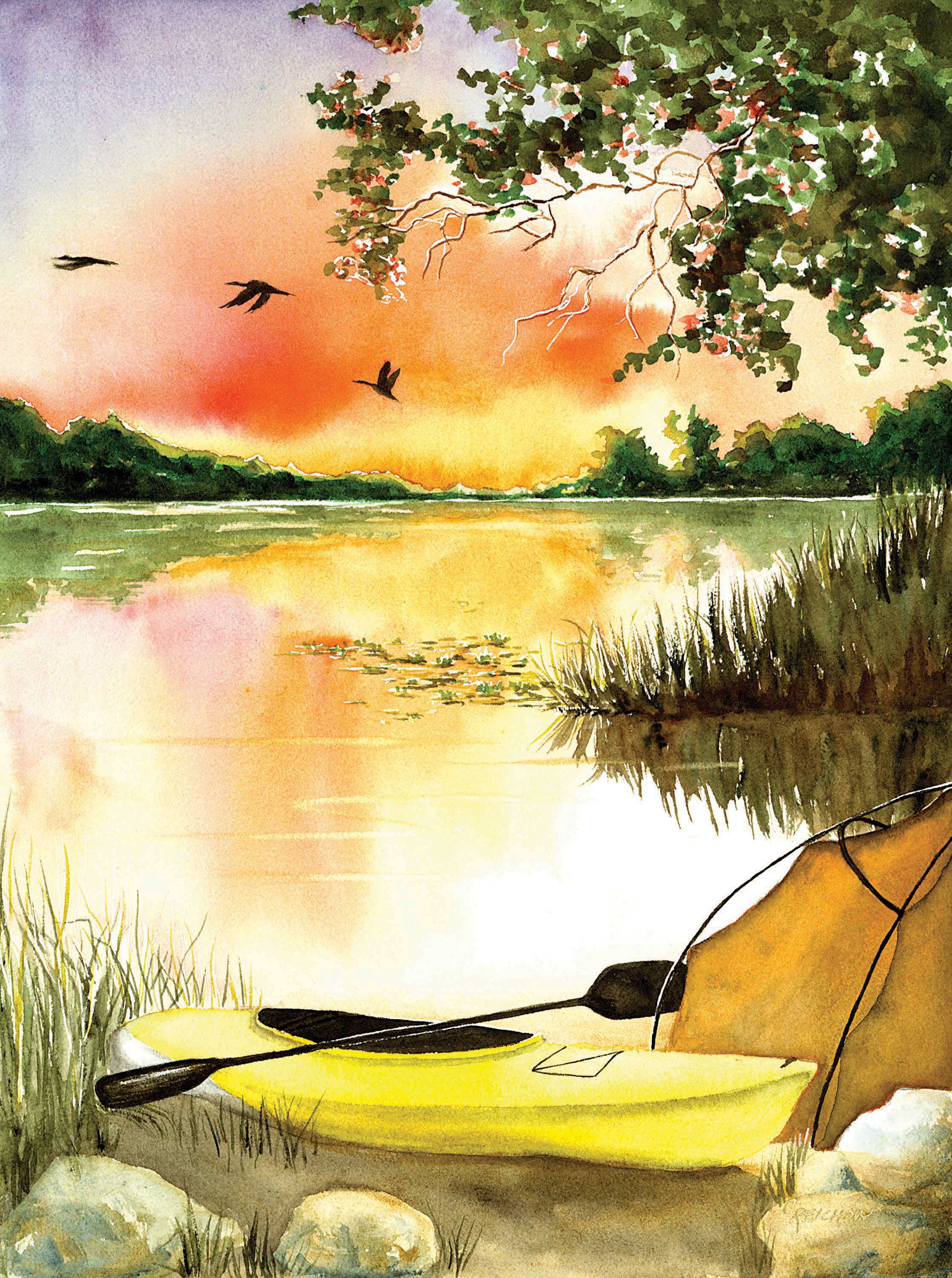 PFG Camping Collection - Paddler's Retreat, Christine Reichors (1000pcs) (Usage/Used - PUZZLES FOR GOOD)