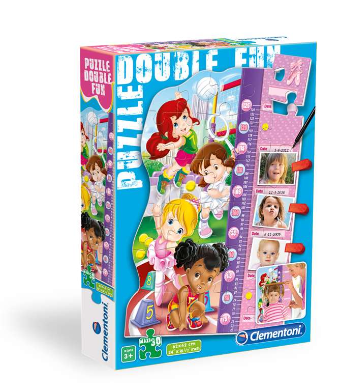 Double Fun: Girls - Puzzle & Height Chart