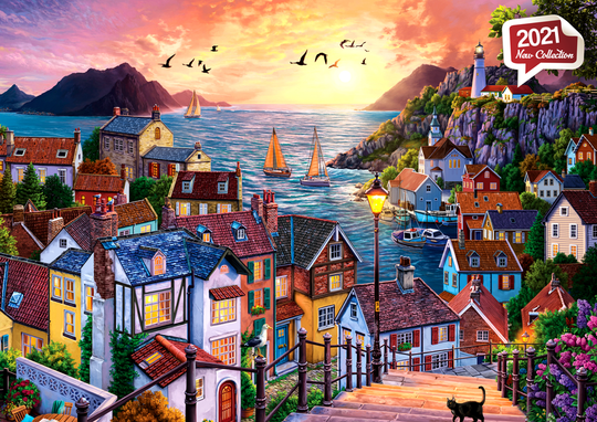 Coastal Town at Sunset (1000pcs)