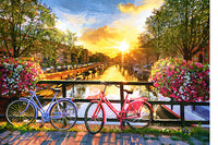 Picturesque Amsterdam with Bicycles