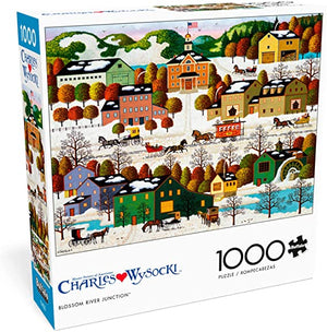 PFG Blossom River Junction, Charles Wysocki (1000pcs) (Usage/Used - PUZZLES FOR GOOD)