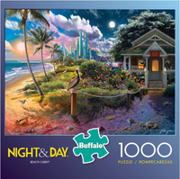 Nuit et jour: cabine de plage