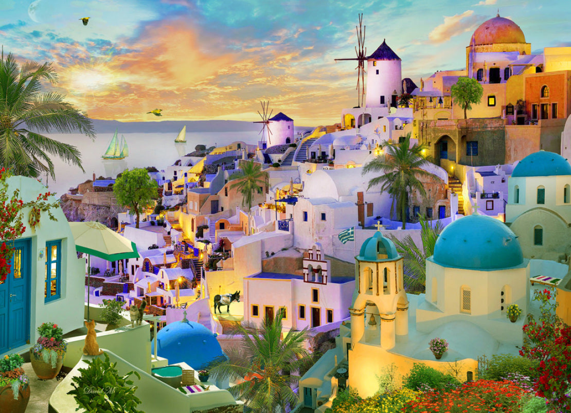 Santorini Sunset, David Maclean
