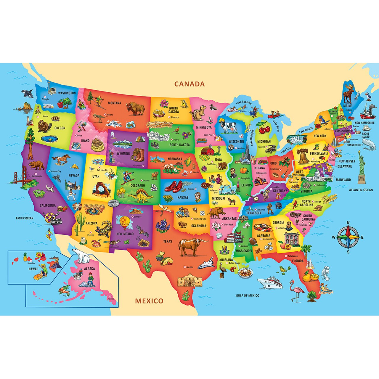 Map USA (puzzle au sol)
