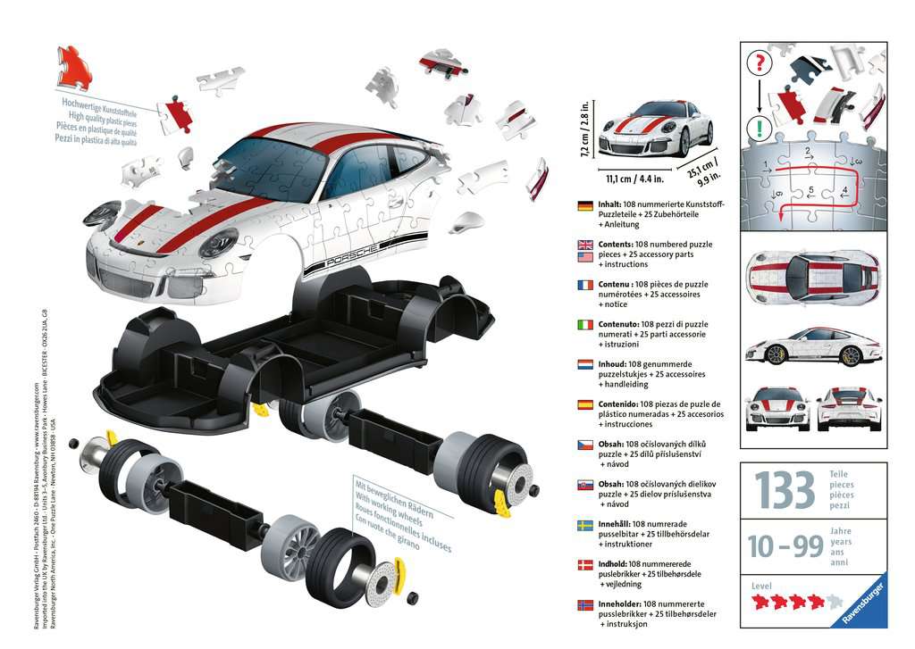 Ravensburger Porsch 911 R (3D Puzzle)