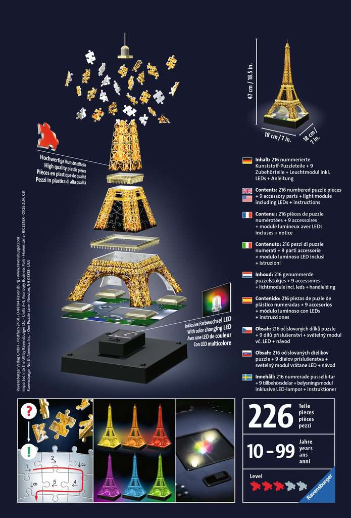Ravensburger Eiffel Tower - Night Edition (3D Puzzle)