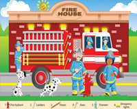 Fire Fighters Seek and Find Floor Puzzle, Howard Brower