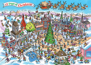 DoodleTown: 12 Days of Christmas, Dave Whamond (1000pcs)