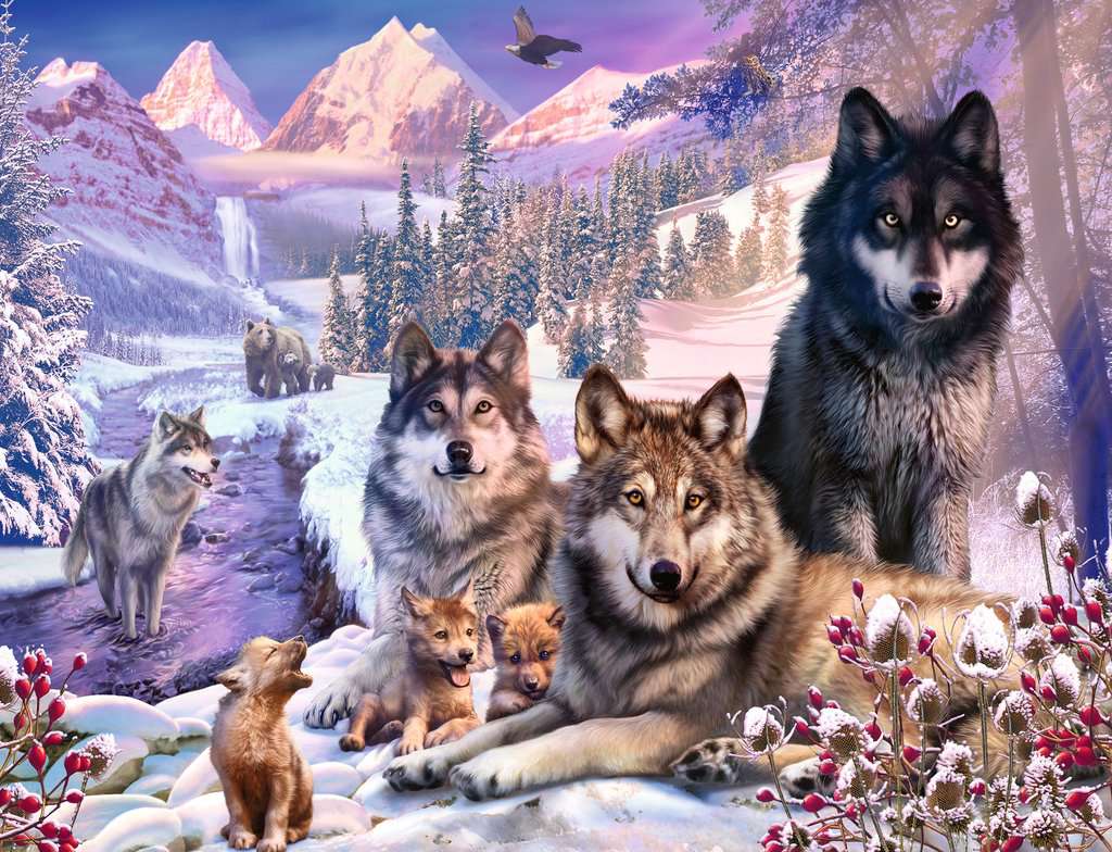 Ravensburger Wolves In The Snow (2000pcs)