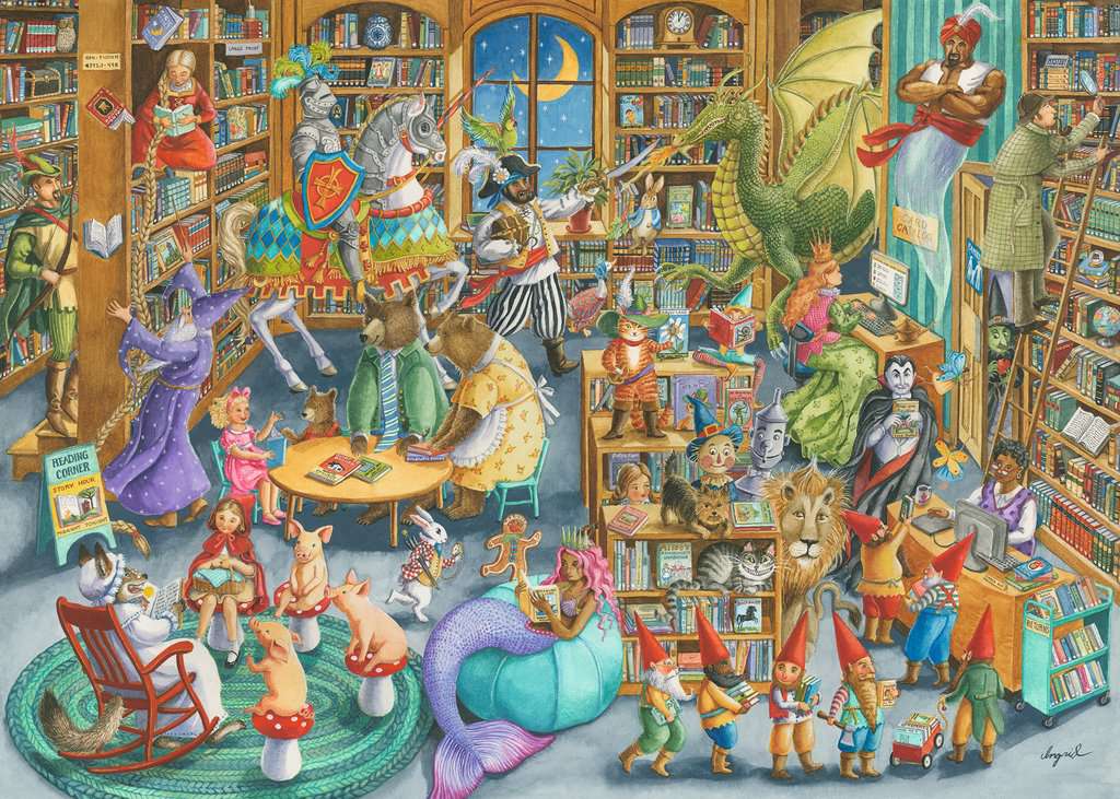 Ravensburger minuit à la bibliothèque (1000pcs)