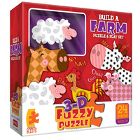 Build a Farm 3D Fuzzy Puzzle & Playset