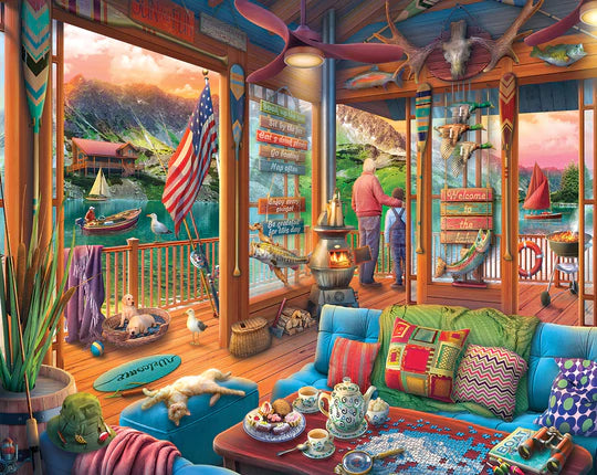Cabine au bord du lac (1000pcs)