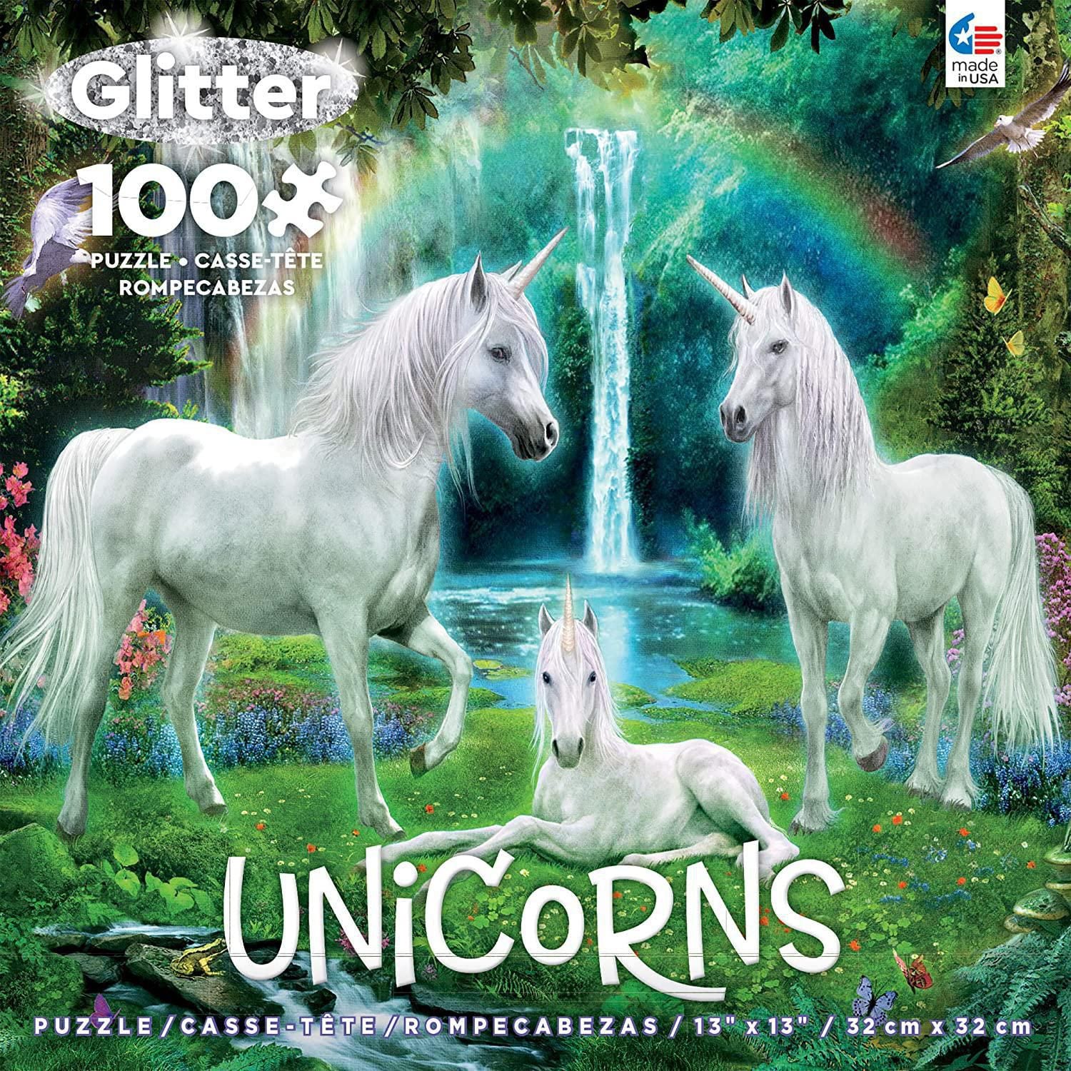 Unicorns Glitter- Rainbow Unicorn Family (100pcs)